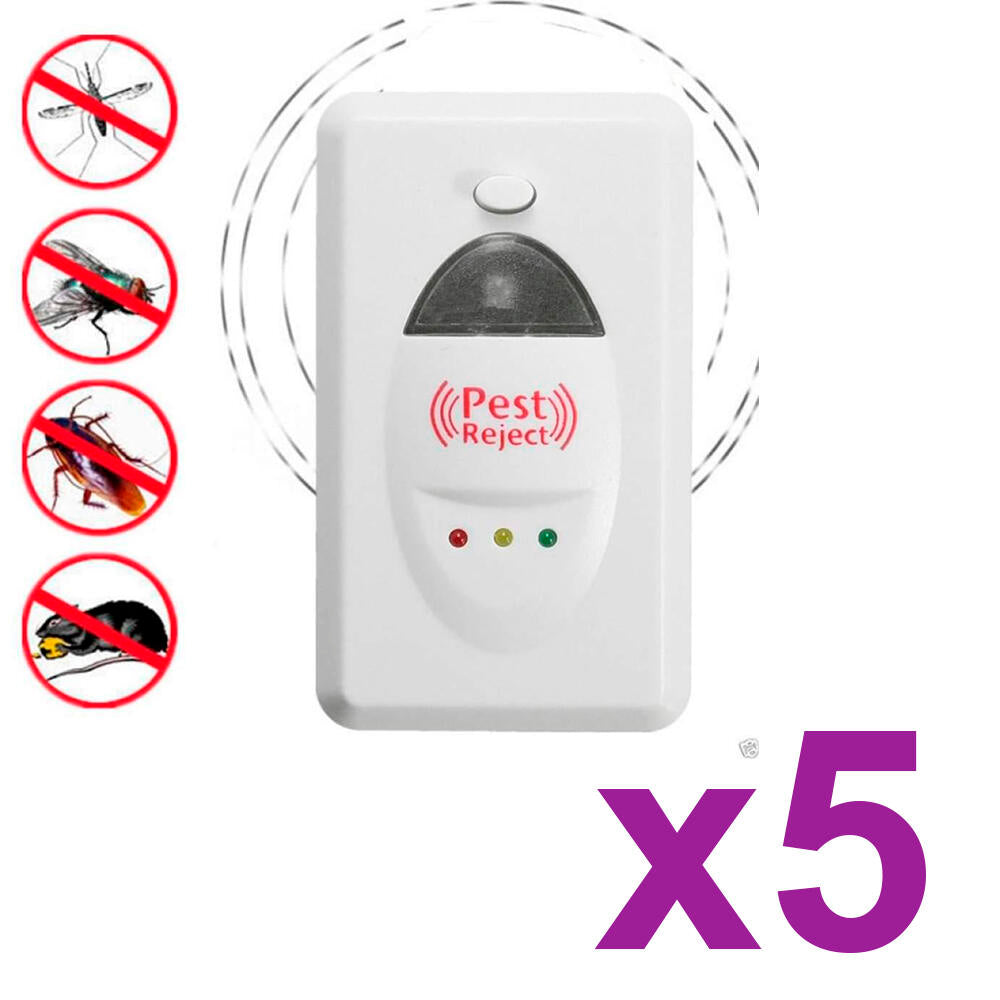 Pack de 5 Ahuyentador Pest Reject Para Insectos, Roedores e insectos voladores
